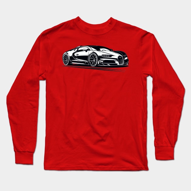 Bugatti Veyron Long Sleeve T-Shirt by Vehicles-Art